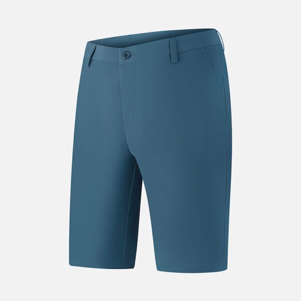 Side view of the hidden rangefinder pocket on Apex Stealth shorts.