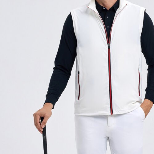mens lightweight golf gilet panel design vest