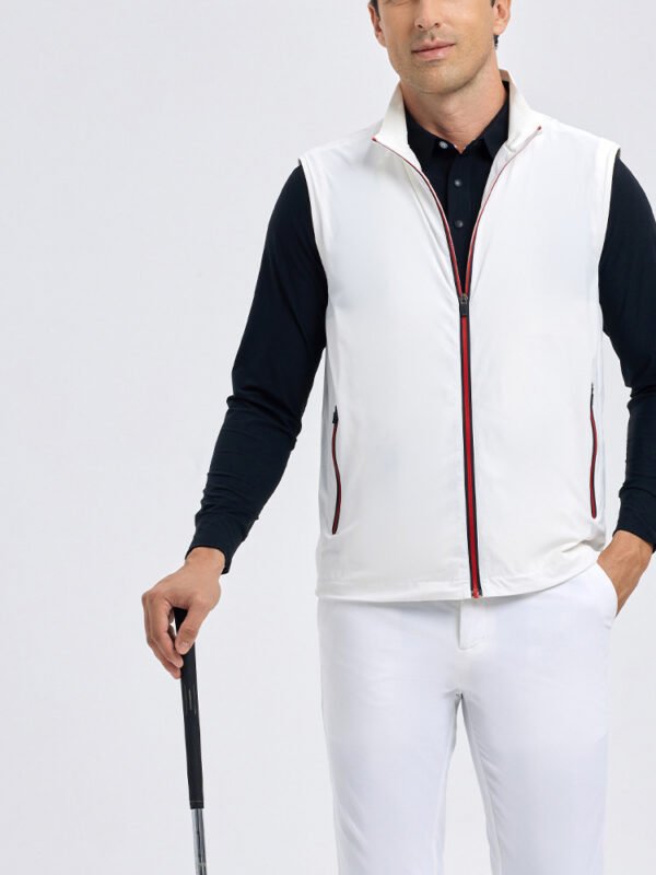 mens lightweight golf gilet panel design vest