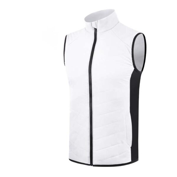 mens padded golf gilet contrast trim vest