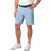 Flat lay of Zenith minimalist golf shorts highlighting the seamless edges.