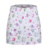 women’s printed pleated golf skirt front view