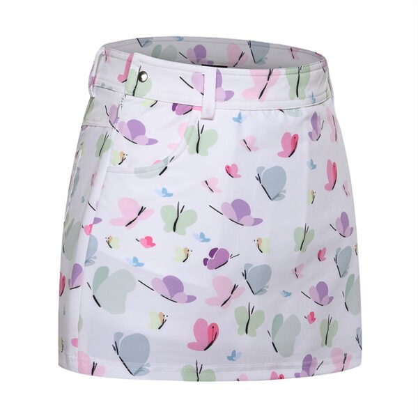all over print golf skort with pockets detail