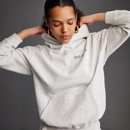 fleece sports hoodie front view