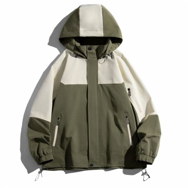 custom hooded sports jacket side view