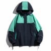 windproof waterproof hooded jacket front view