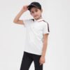 Kids Short Sleeve Polo Shirt with Contrast Collar and Cuffs