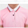 Kids Short Sleeve Polo Shirt with Contrast Collar and Cuffs