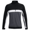 mens golf fleece midlayer contrast panel jacket
