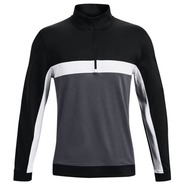 mens golf fleece midlayer contrast panel jacket