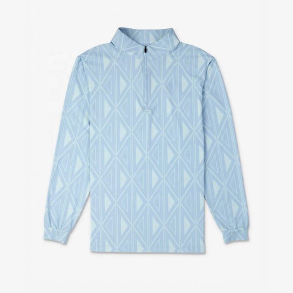 mens stretch golf quarter zip geometric sports pullover