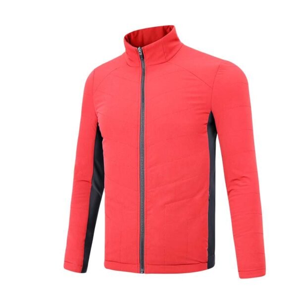 quilted golf jacket insulation detail