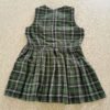 green plaid school dress back view
