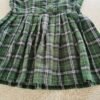 Girls Green Plaid Sleeveless School Uniform Dress