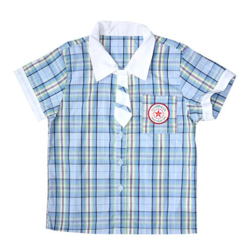 kids plaid school uniform set front view