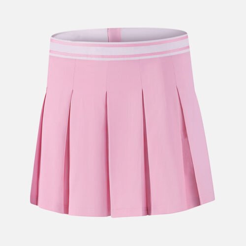 women’s color block golf skirt pleated front view