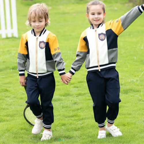 kids winter school sports tracksuit front view