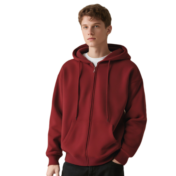 custom zip up hoodie front view