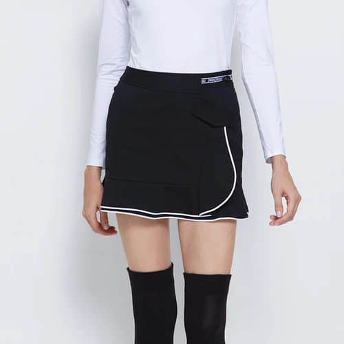 women blue short golf skirt